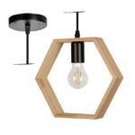 Visilica SIXERS-1V MEGGA – 1xE27, metal i drvo