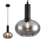 Visilica MAX S-1R MEGGA – 1xE27, metal i smoke staklo