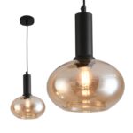 Visilica MAX A-1R MEGGA – 1xE27, metal i amber staklo