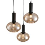 Visilica MAX A-3R MEGGA – 3xE27, metal i amber staklo - Slika 2