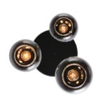 Visilica PACO B-3R MEGGA – 3xE27, metal i crno staklo - Slika 3