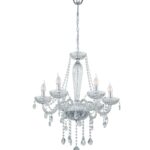 Luster BASILANO 1 EGLO 39099 – Kristalni luster sa E14 grlima, hrom
