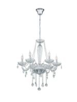 Luster BASILANO 1 EGLO 39099 – Kristalni luster sa E14 grlima, hrom