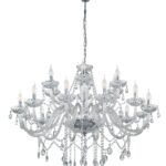 Luster BASILANO 1 EGLO 39103 – Kristalni luster sa E14 grlima, hrom