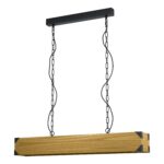 Visilica HARBOROUGH EGLO 43159 – 4xE27, metal i drvo, vintage industrijski stil