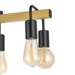 Visilica ERRIBERA EGLO 43316 – 8xE27, crna i braon, vintage industrijska visilica - Slika 4