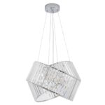Visilica BEETHOVEN MEGGA – E14, hrom, kristalno staklo