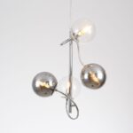Visilica GLOBE MEGGA – 4xE14, hrom, hromirano i transparentno staklo