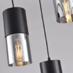 Visilica TRIX-3R MEGGA – 3xE27, smoky staklo, crna - Slika 3