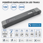 PODESIVO NAPAJANJE 200W 12V-24V IP20