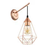Zidna lampa TARBES EGLO 49082 – E27, bakarna, vintage industrijski stil