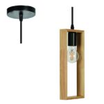Visilica RETTANGOLO-1V MEGGA – 1xE27, metal i drvo