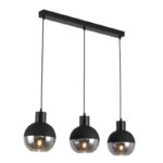 Visilica MIKA-3L MEGGA – 3xE27, metal i staklo