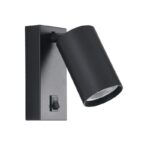 Zidna lampa 1xGU10 BOXER crna sa prekidacem
