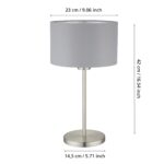 Stona lampa MASERLO 31628 EGLO – 1xE27, siva/srebrna - Slika 3