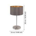 Stona lampa MASERLO 31631 EGLO – 1xE27, kapućino/zlatna - Slika 3