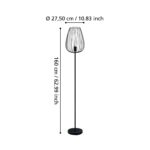 Podna lampa NEWTOWN 49474 EGLO – 1xE27, crna - Slika 3