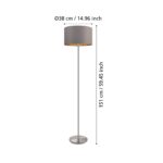 Podna lampa MASERLO 95171 EGLO – 1xE27, taupe/zlatna - Slika 3