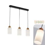 Visilica LOLO-3L MEGGA – 3xE27, metal, drvo i staklo