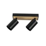 Spot lampa BOXER-2L MEGGA – 2xGU10, crna + drvo