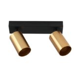 Spot lampa BOXER-2L MEGGA – 2xGU10, crna + zlatna