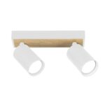 Spot lampa BOXER-2L MEGGA – 2xGU10, bela + drvo