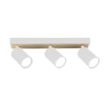 Spot lampa BOXER 3 MEGGA – 3xGU10, bela + drvo