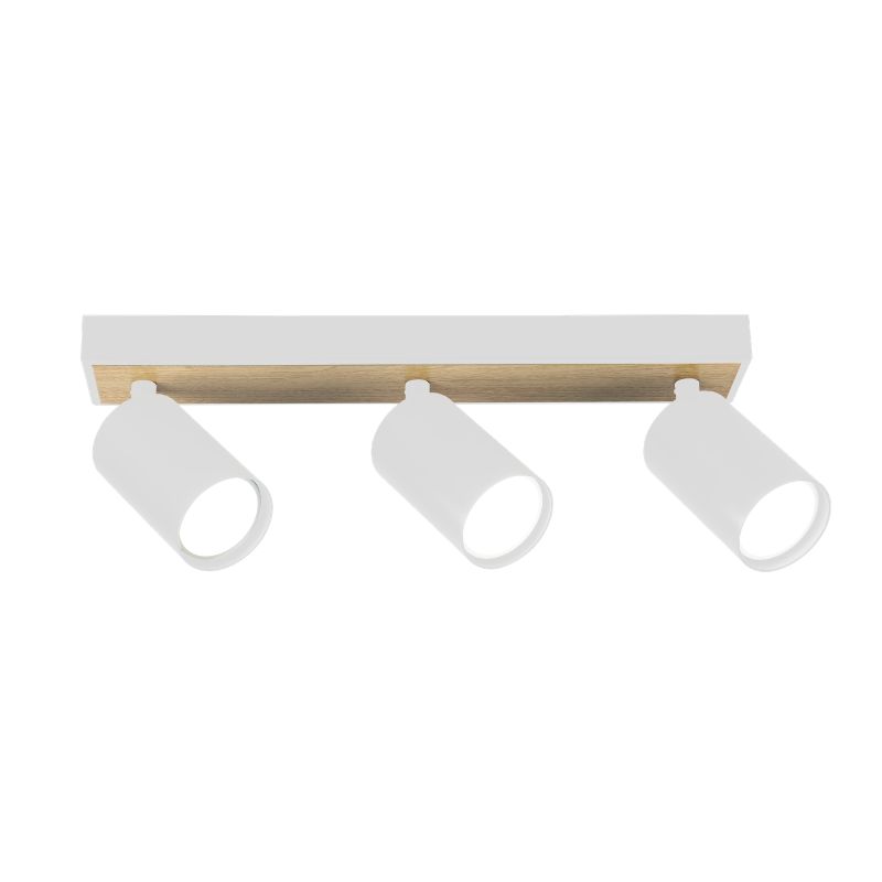 819-014290 Spot lampa BOXER 3 MEGGA – 3xGU10, bela + drvo - Slika 1