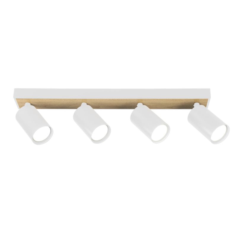 820-014291 Spot lampa BOXER 4 MEGGA – 4xGU10, bela + drvo - Slika 1