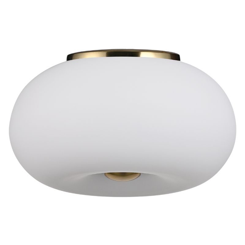 876-000904 Plafonjera OPTICA BRASS – 3xE27, opal staklo, fi 380 mm - Slika 1