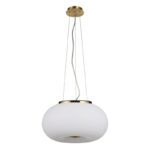 Visilica OPTICA BRASS – 3xE27, opal staklo, fi 380 mm
