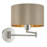 Zidna lampa MASERLO 95055 EGLO – 1xE27, taupe/zlatna