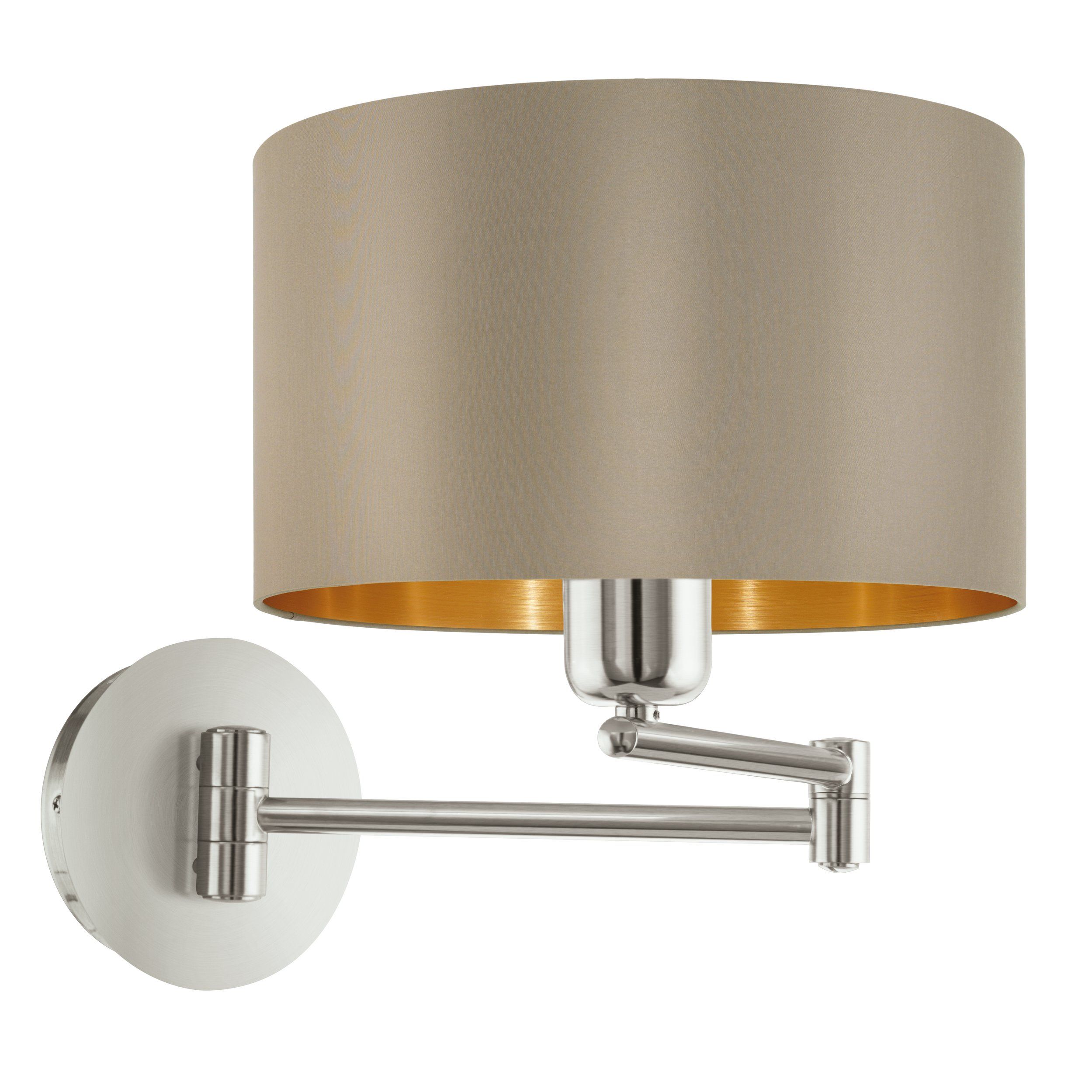 eglo-95055 Zidna lampa MASERLO 95055 EGLO – 1xE27, taupe/zlatna - Slika 1