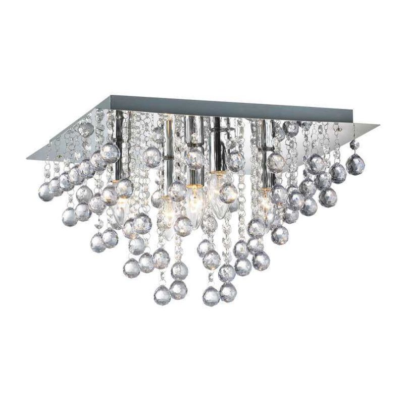 xr:d:DAF8l8mp5q0:19,j:116386861567727780,t:24021911 Kristalna plafonska lampa EDGES – 42x42 cm, 5xE14, akrilni kristali - Slika 1