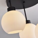 Plafonska lampa GABI-3R – 3xE27, metal/staklo, crna + bela - Slika 3