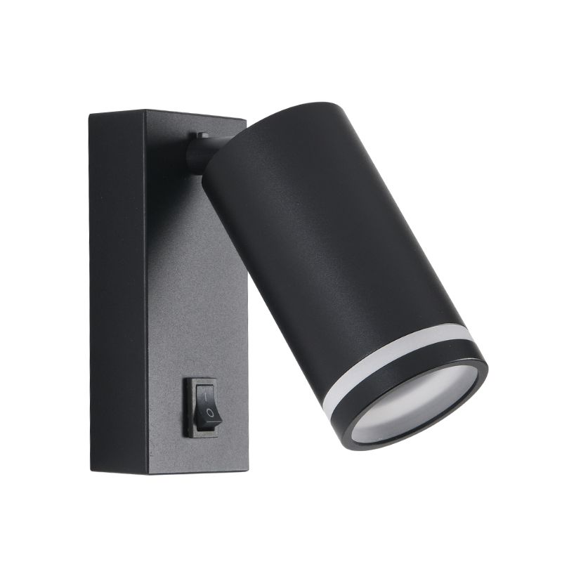 556-006678 Zidna lampa GRAL MEGGA sa prekidačem – 1xGU10, crna - Slika 1