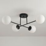 Plafonska lampa PEGAZ-2L+2L – 4xE27, crna + bela - Slika 2