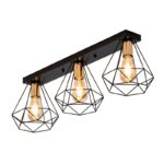 Plafonska lampa CAGE-3L Vintage – 3xE27, crna + zlatna - Slika 2