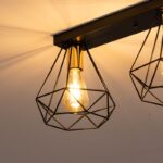 Plafonska lampa CAGE-3L Vintage – 3xE27, crna + zlatna - Slika 3