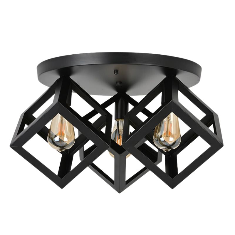 xr:d:DAF8l8mp5q0:5,j:3070747512670039904,t:24021215 Luster plafonjera KOCKA-3R – 3xE27 crna - Slika 1