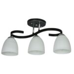 Luster plafonjera LUCAS – 3xE27 hrom/crna