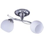 Luster plafonjera NAOMI-2 – 2xE27 hrom/belo staklo