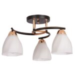 Luster plafonjera BRAGA-3 – 3xE27 crna/zlatna