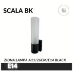 Zidna lampa SCALA – 1xE14 crna/bela sa prekidačem