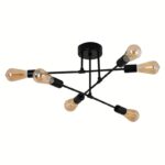Luster plafonjera EDI-6R – 6xE27 crna
