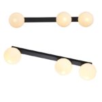 Zidna/plafonska lampa PEGAZ-3L – 3xE27 crna/bela