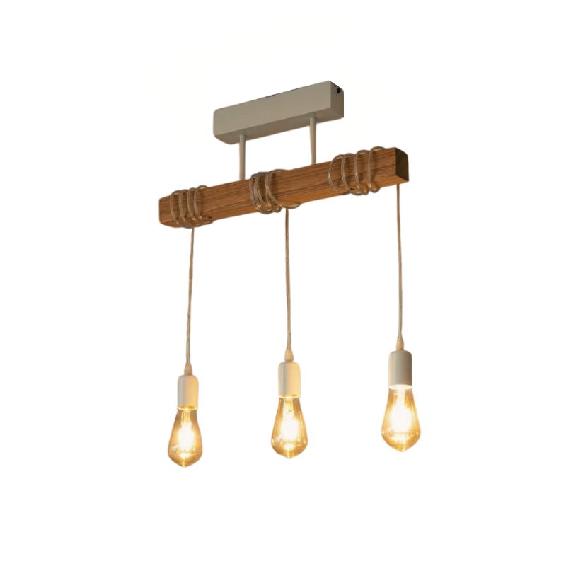 620-013532-(1) Luster visilica BERGAMO-3L – 3xE27 bela/svetlo drvo - Slika 1