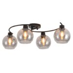 Luster plafonjera MADO-4L – 4xE27 crna/smoke