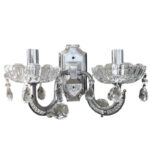 Zidna lampa KRISTAL-2L – 2xE14 hrom/stakleni kristal