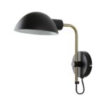 Zidna lampa GORA – crna/zlatna